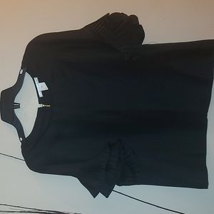 Black Shirt With Ruffle Sleeves